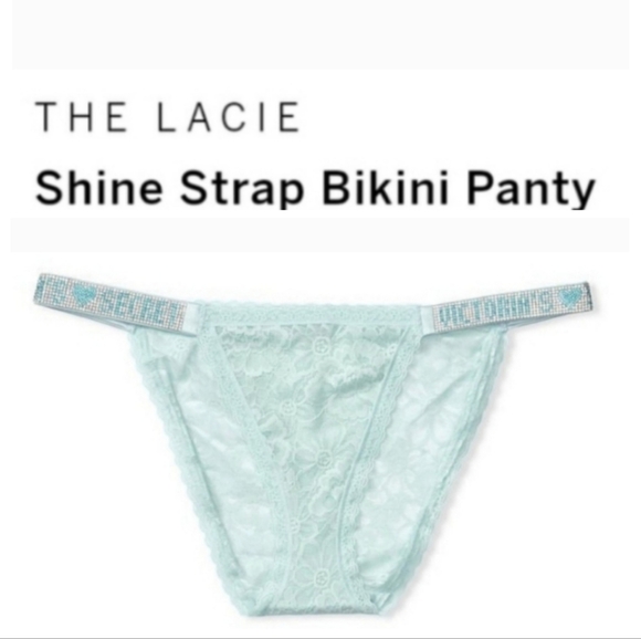 Victoria's secret very sexy the lacie shine strap bikini panty RARE LARGE - Picture 2 of 9